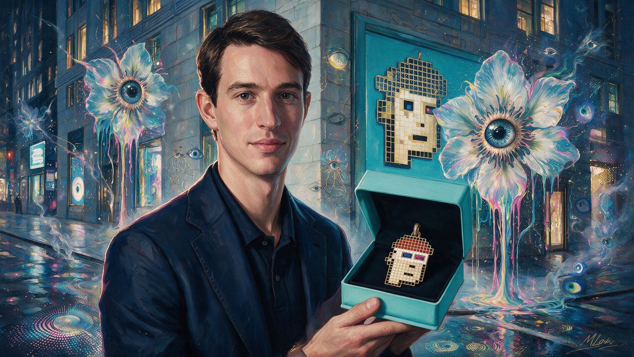 Alexandre Arnault, portrait painted by MLow: Pendant in the Box
