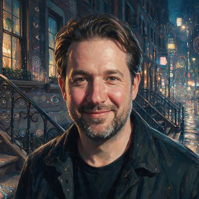 Alexis Ohanian, portrait painted by MLow: Stoop Light