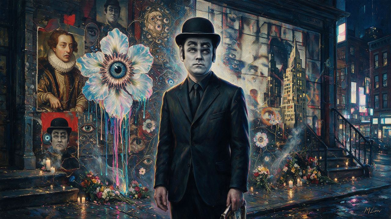 Alotta Money, portrait painted by MLow: Candles on the Bowery
