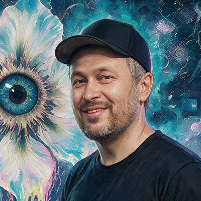 Anatoly Yakovenko, portrait painted by MLow: Express Through the Shuttle