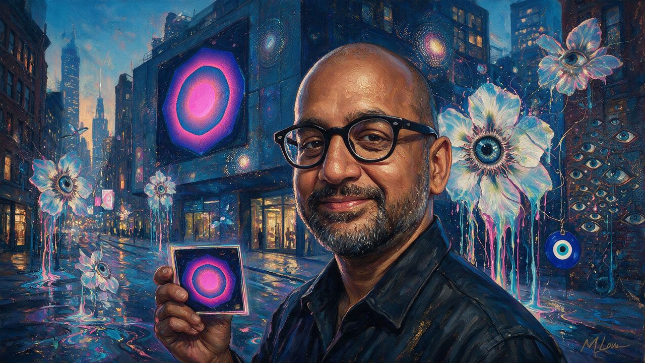 Anil Dash, portrait painted by MLow: One Small Frame