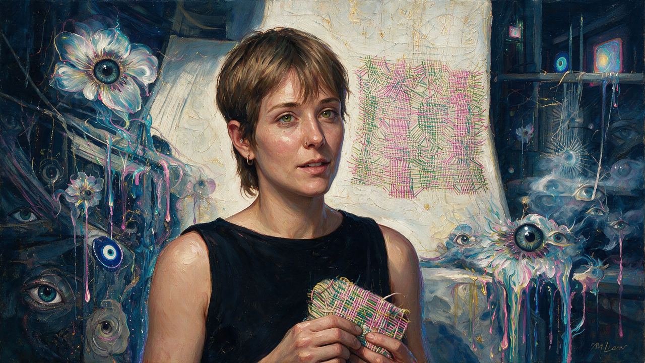 Anna Lucia, portrait painted by MLow: Swatch in Hand