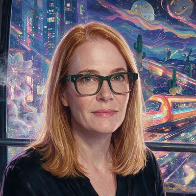 Anne Spalter, painted by MLow as a New Yorker