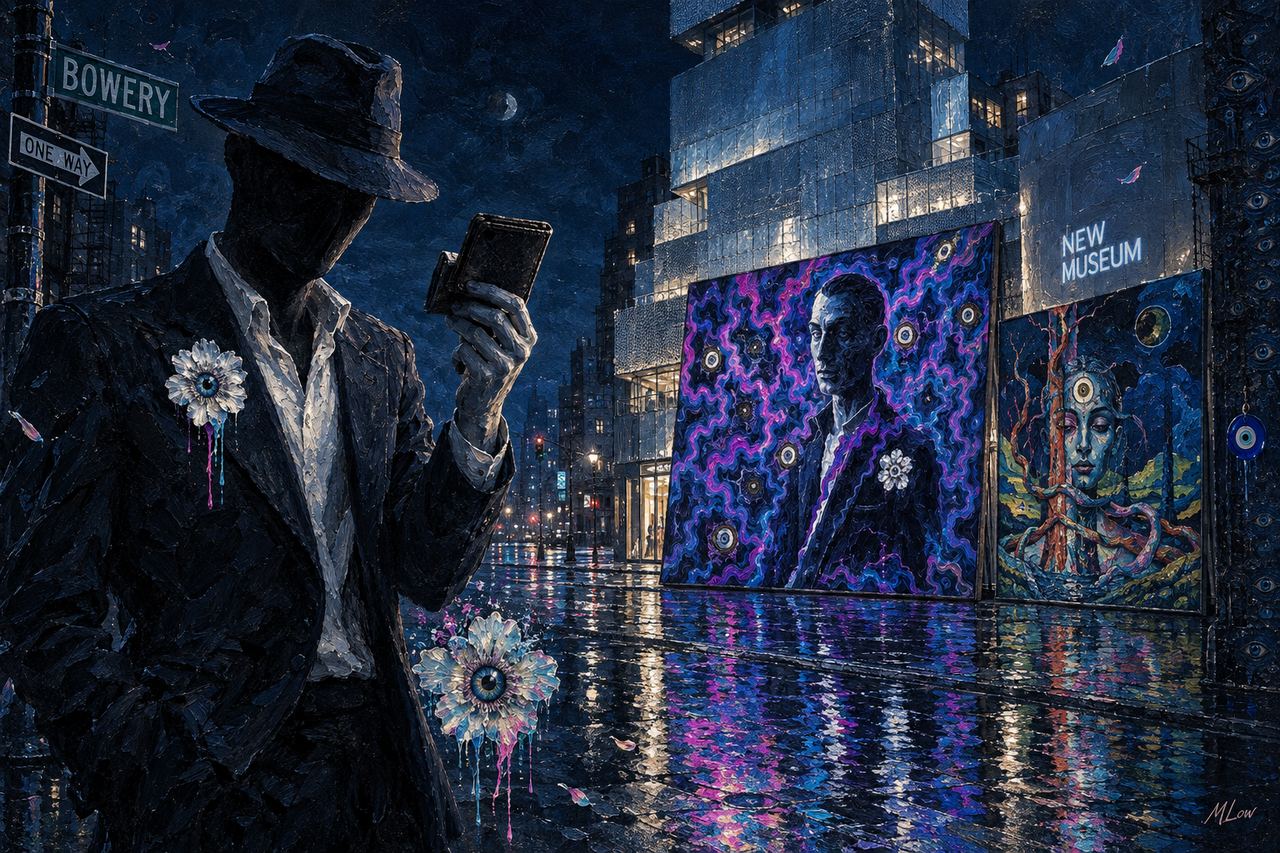 artcollectorrr, portrait by MLow: What Is in Your Wallet on the Bowery