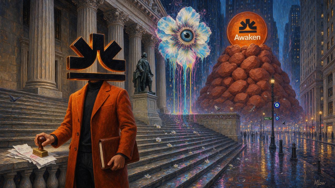 Awaken, portrait by MLow: The Sun Rises on Wall Street