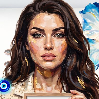 Ayla El-Moussa, portrait painted by MLow: The Small Frame