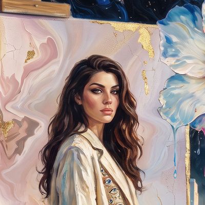 Ayla El-Moussa, painted by MLow as a New Yorker