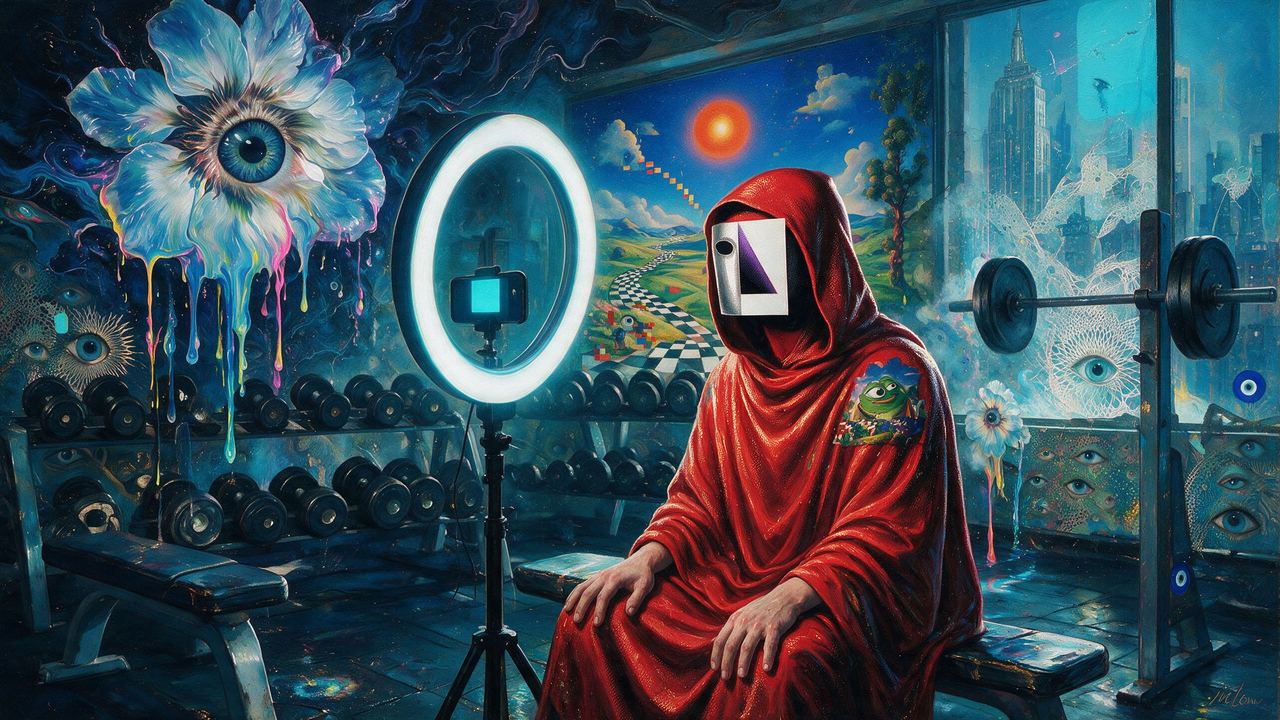 Batzdu, portrait painted by MLow: Red Robe, Ring Light