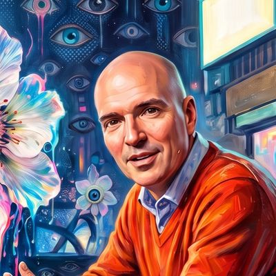 Ben Horowitz, portrait painted by MLow: Records at the Apollo