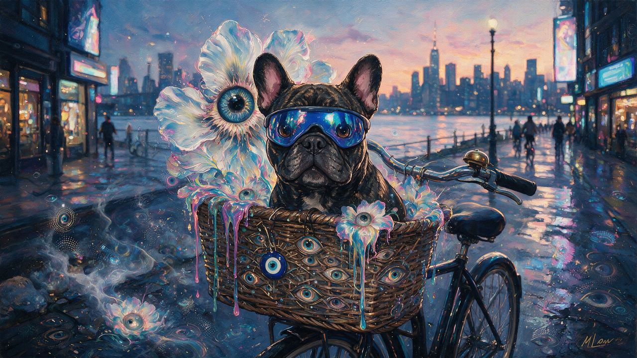 _benjitrades, portrait painted by MLow: Greenway Goggles at Sunset
