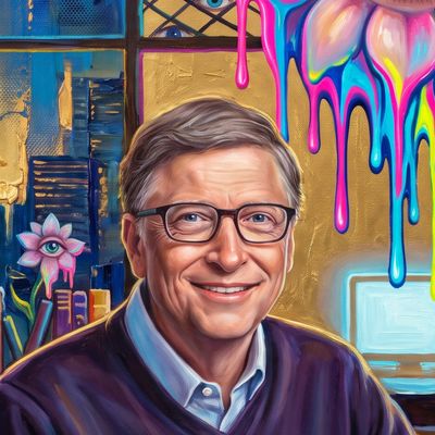 Bill Gates, portrait painted by MLow: Windows at the General Assembly