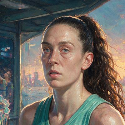 Breanna Stewart, portrait painted by MLow: Two Ladies of the Harbor