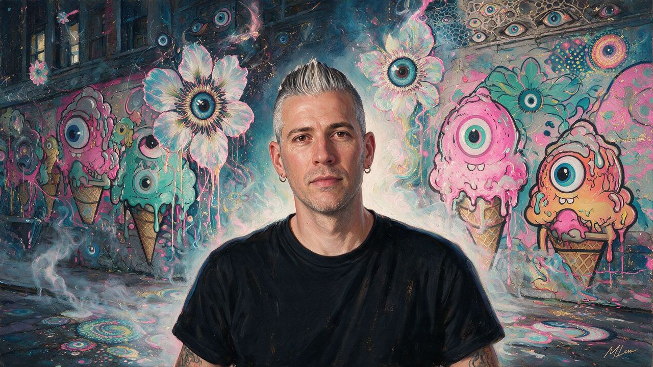 Buff Monster, portrait painted by MLow: Ice Cream Wall
