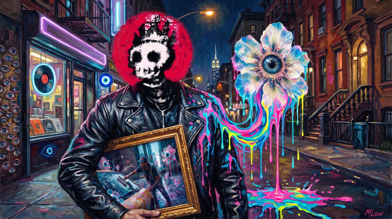 carity, portrait painted by MLow: The Crowned Skull of St. Marks