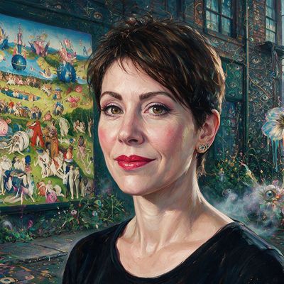Carla Gannis, painted by MLow as a New Yorker