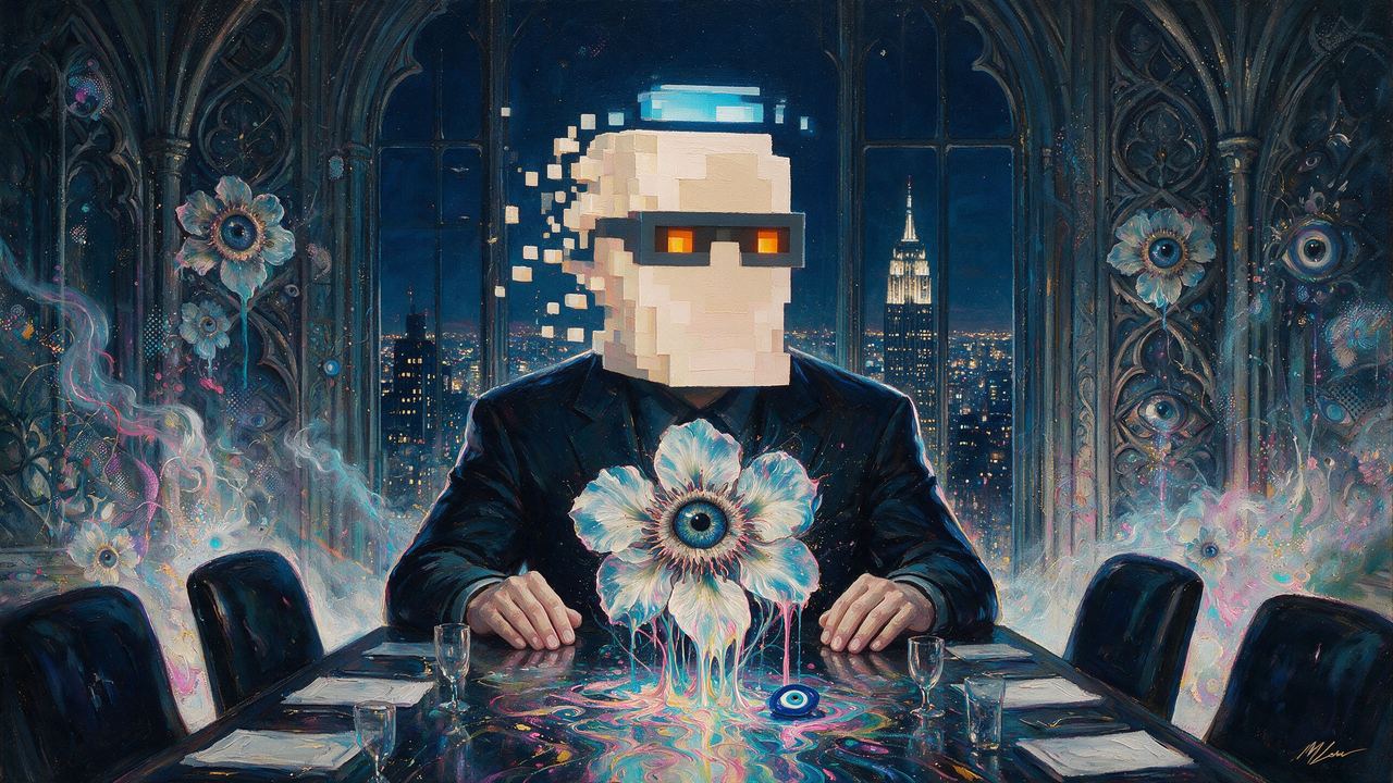 Chairman ², portrait painted by MLow: Head of the Table, Woolworth
