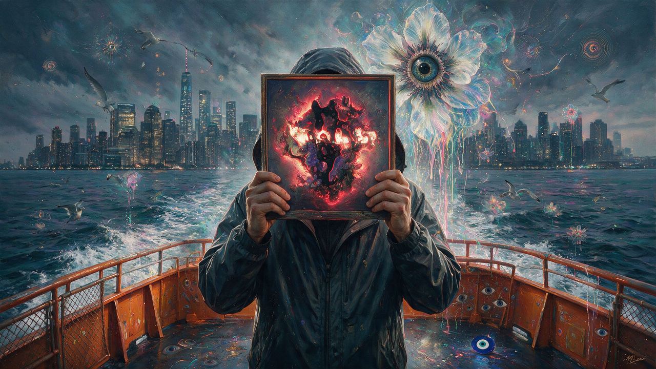 clod, portrait painted by MLow: Stern Deck, Neon Explosion