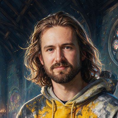 Colborn Bell, portrait painted by MLow: Crystal in the Nave