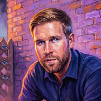 Dan Held, portrait painted by MLow: Planting the Flag