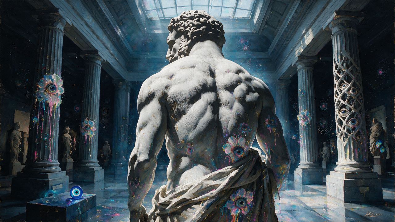 Dani, portrait painted by MLow: Back Turned at the Met