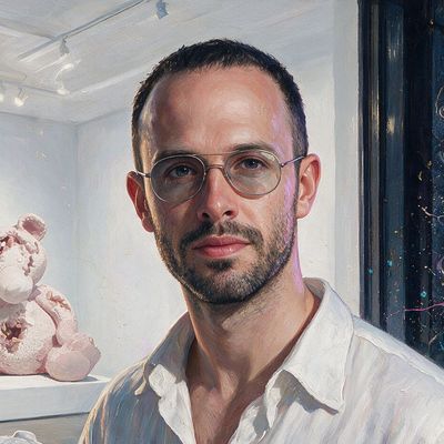 Daniel Arsham, painted by MLow as a New Yorker
