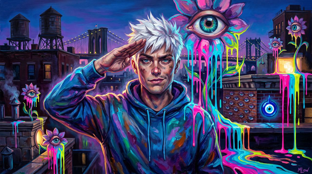 decu, portrait painted by MLow: Salute from the Roof