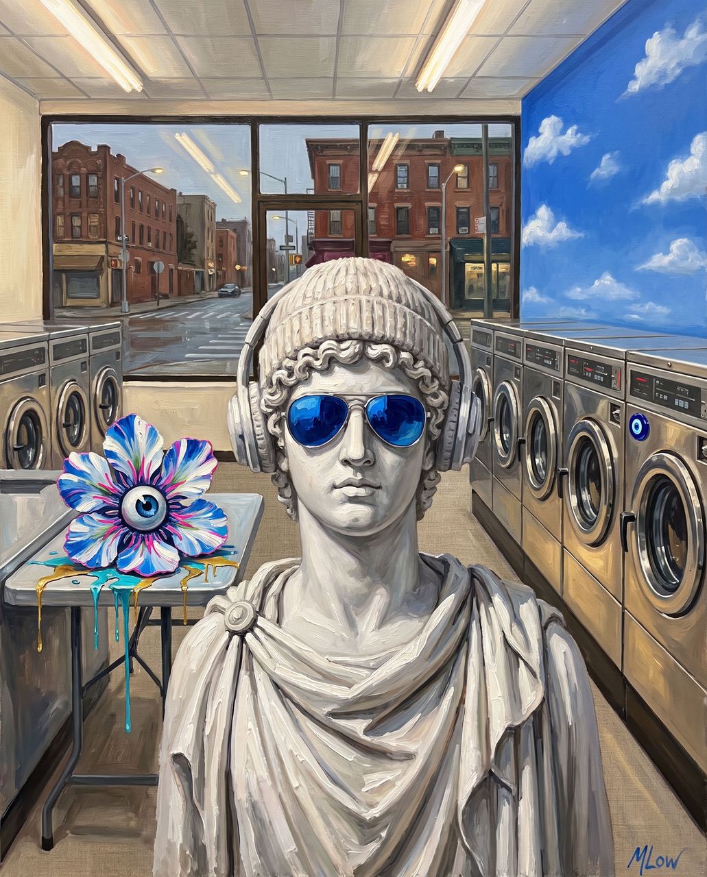DeltaSauce, portrait painted by MLow: Three in the Morning Spin Cycle