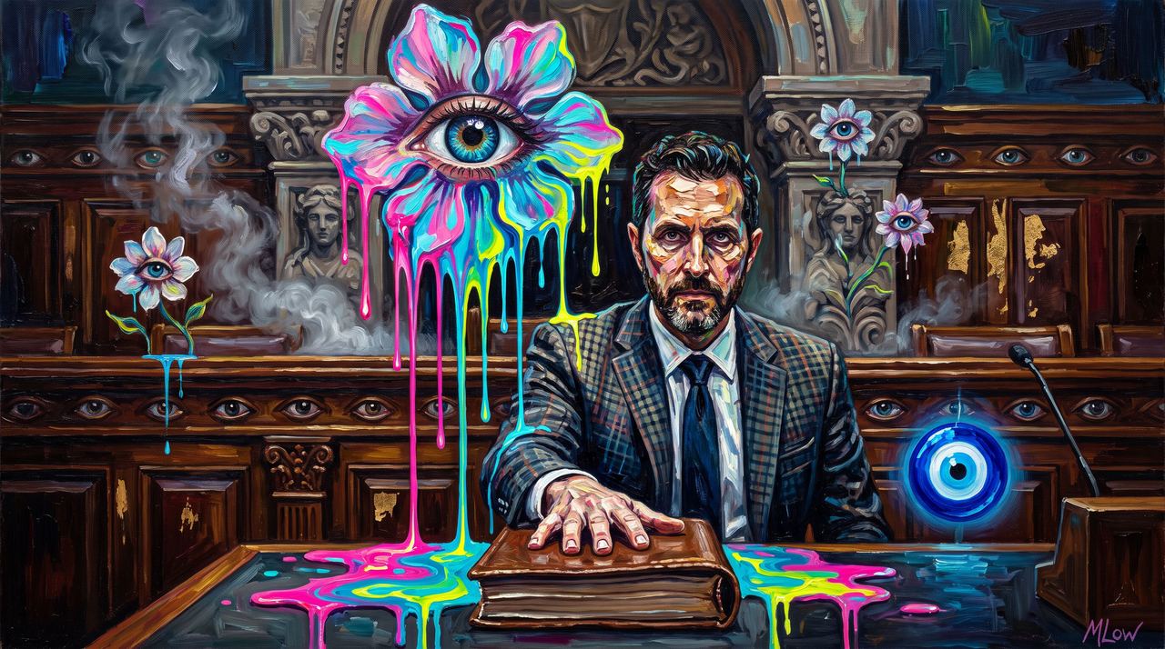Dennis Porter, portrait painted by MLow: Hand on the Bill in Albany