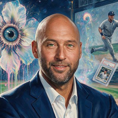 Derek Jeter, painted by MLow as a New Yorker