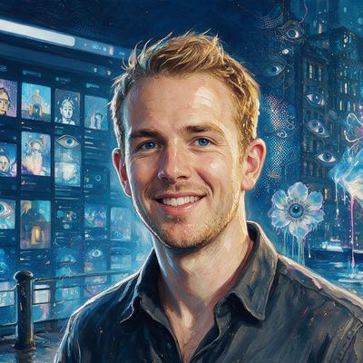 Devin Finzer, painted by MLow as a New Yorker