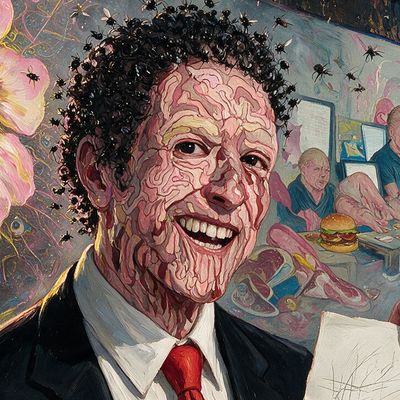 Die With The Most Likes, painted by MLow as a New Yorker