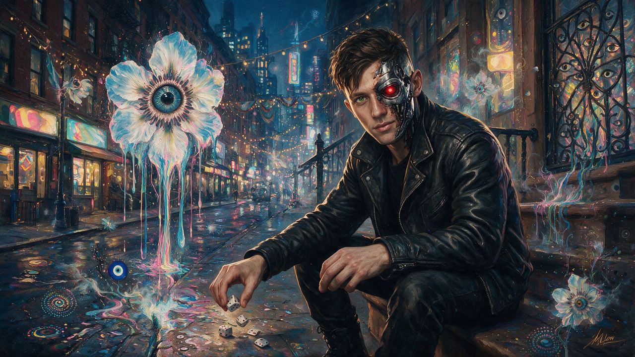 donnydicey, portrait painted by MLow: Dice on Mulberry Street