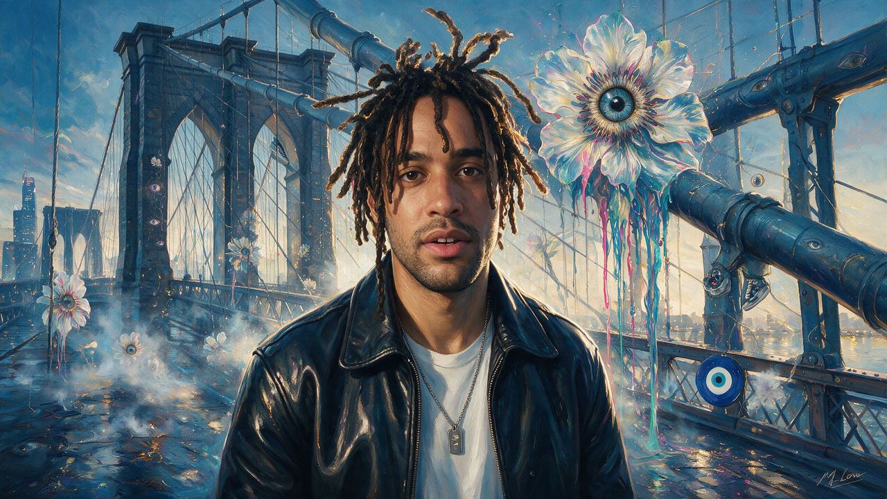 Driftershoots, portrait painted by MLow: On the Bridge Walk