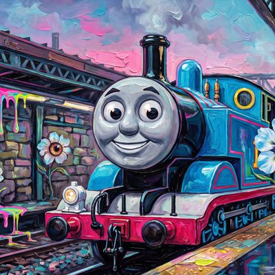 dtrainz, portrait painted by MLow: Steam Face at Queensboro Plaza
