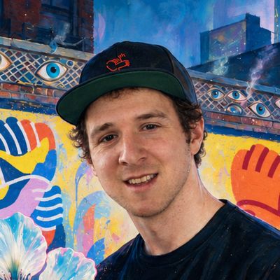 Efdot, portrait painted by MLow: Canal Street, After Dark