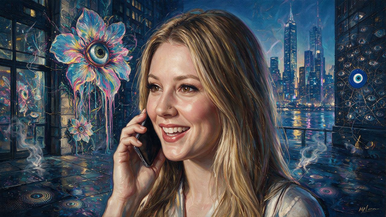 Eleanor Terrett, portrait painted by MLow: Scoop at Brookfield Place