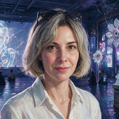 Elena Zavelev, painted by MLow as a New Yorker