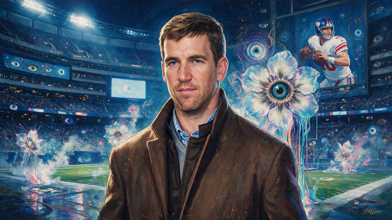 Eli Manning, portrait painted by MLow: Sideline Coat