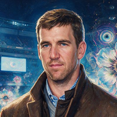 Eli Manning, painted by MLow as a New Yorker