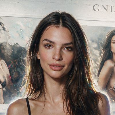 Emily Ratajkowski, painted by MLow as a New Yorker