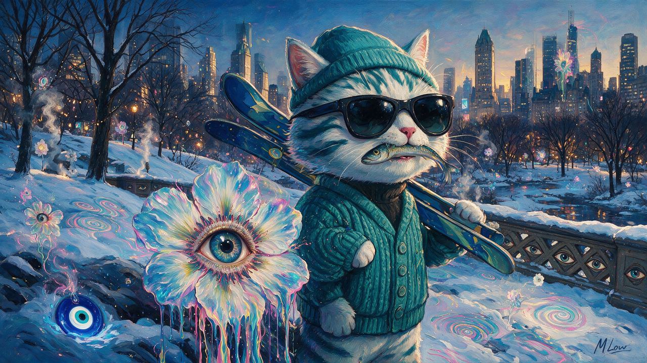 end837, portrait painted by MLow: Snow Day on Pilgrim Hill