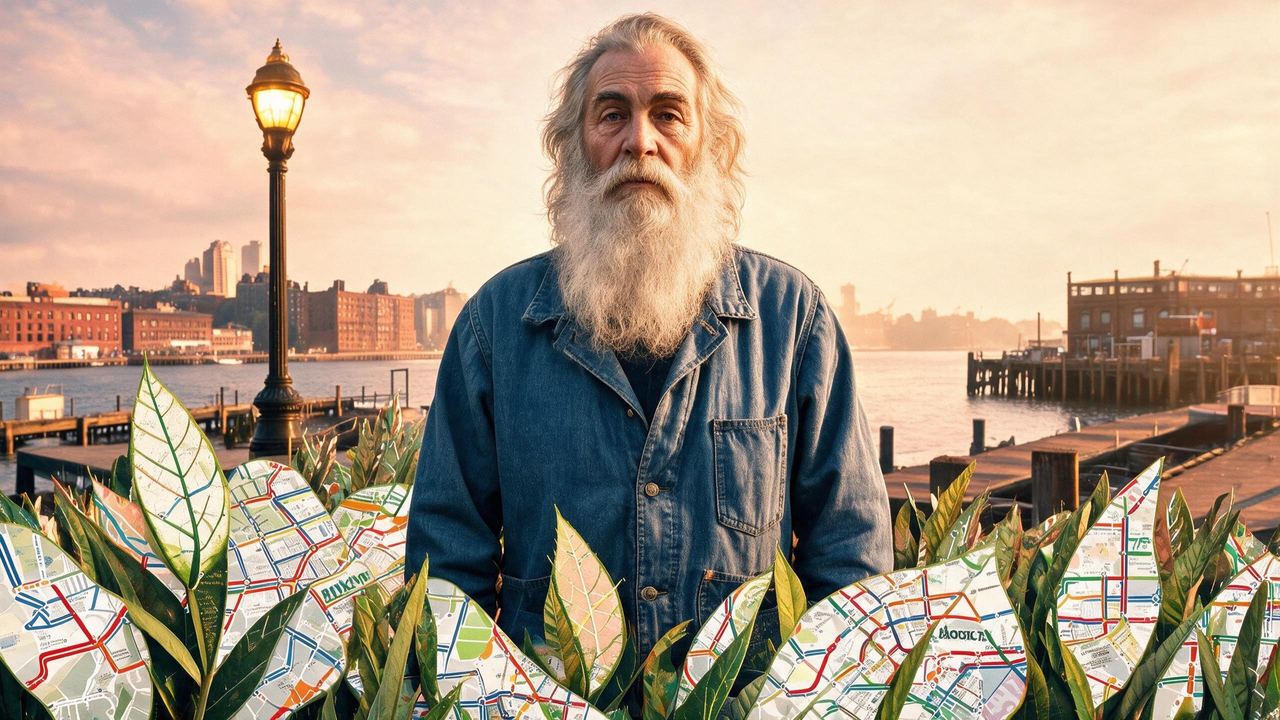Walt Whitman, portrait painted by MLow