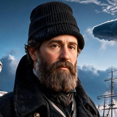 Herman Melville, painted by MLow as a New Yorker