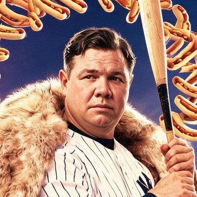 Babe Ruth, painted by MLow as a New Yorker