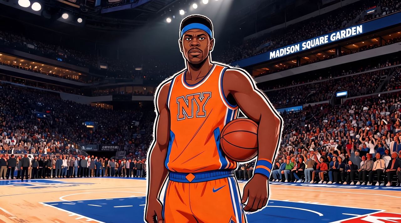 Patrick Ewing, portrait painted by MLow