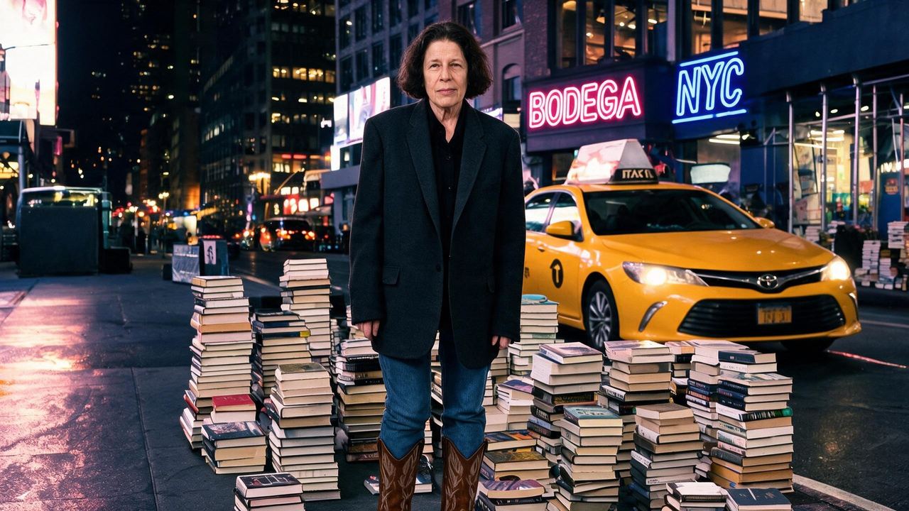 Fran Lebowitz, portrait painted by MLow