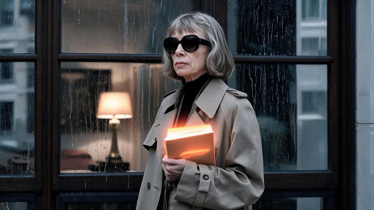 Joan Didion, portrait painted by MLow