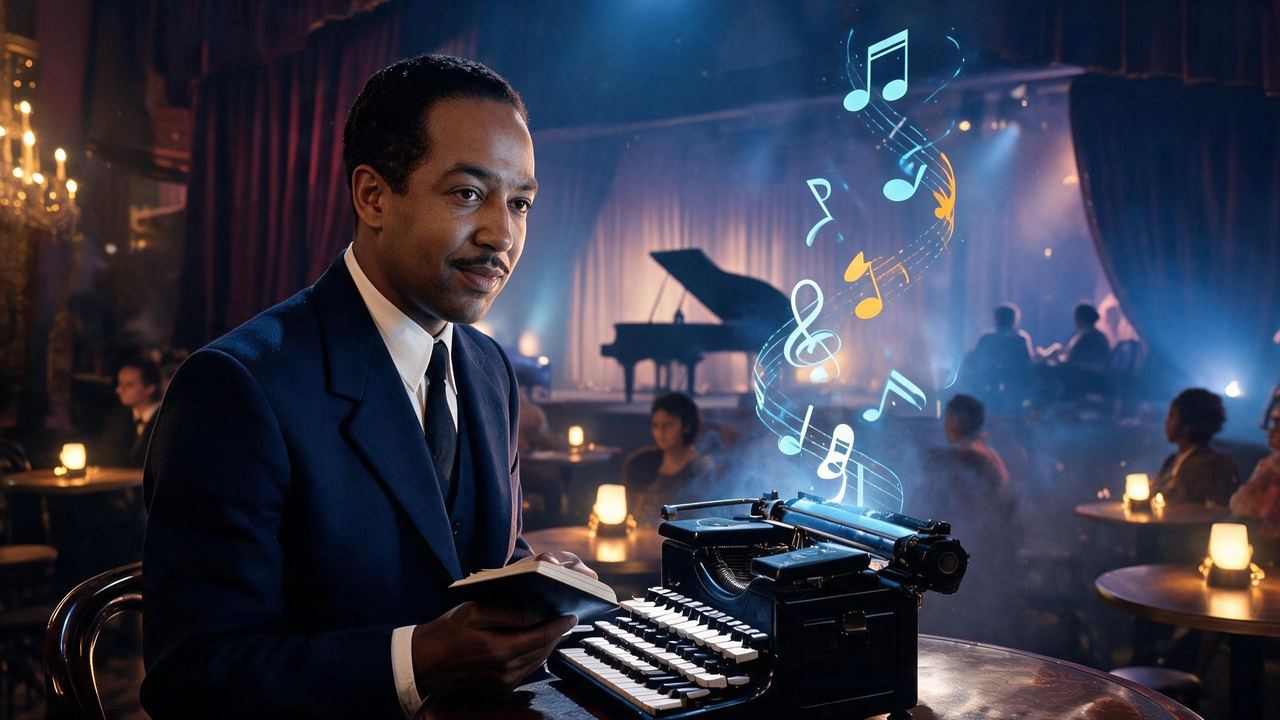 Langston Hughes, portrait painted by MLow