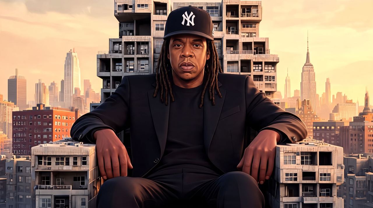 Jay-Z, portrait painted by MLow