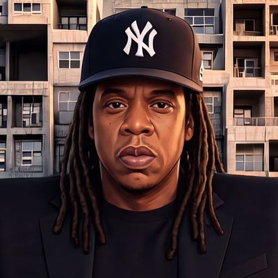 Jay-Z, painted by MLow as a New Yorker